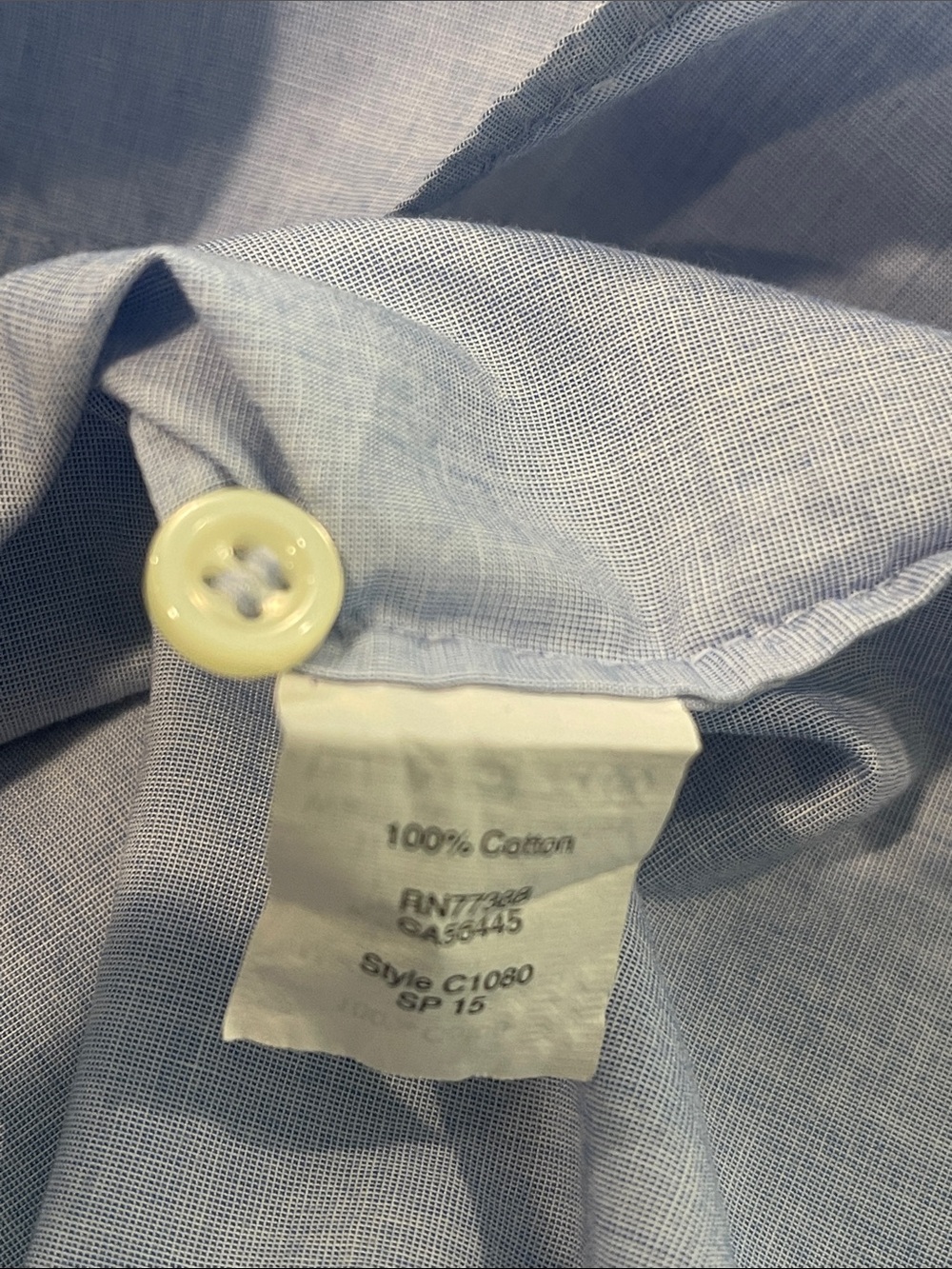 J.Crew Pleated Classic Cotton Button Down Shirt In Light Blue Size M - Picture 7 of 7